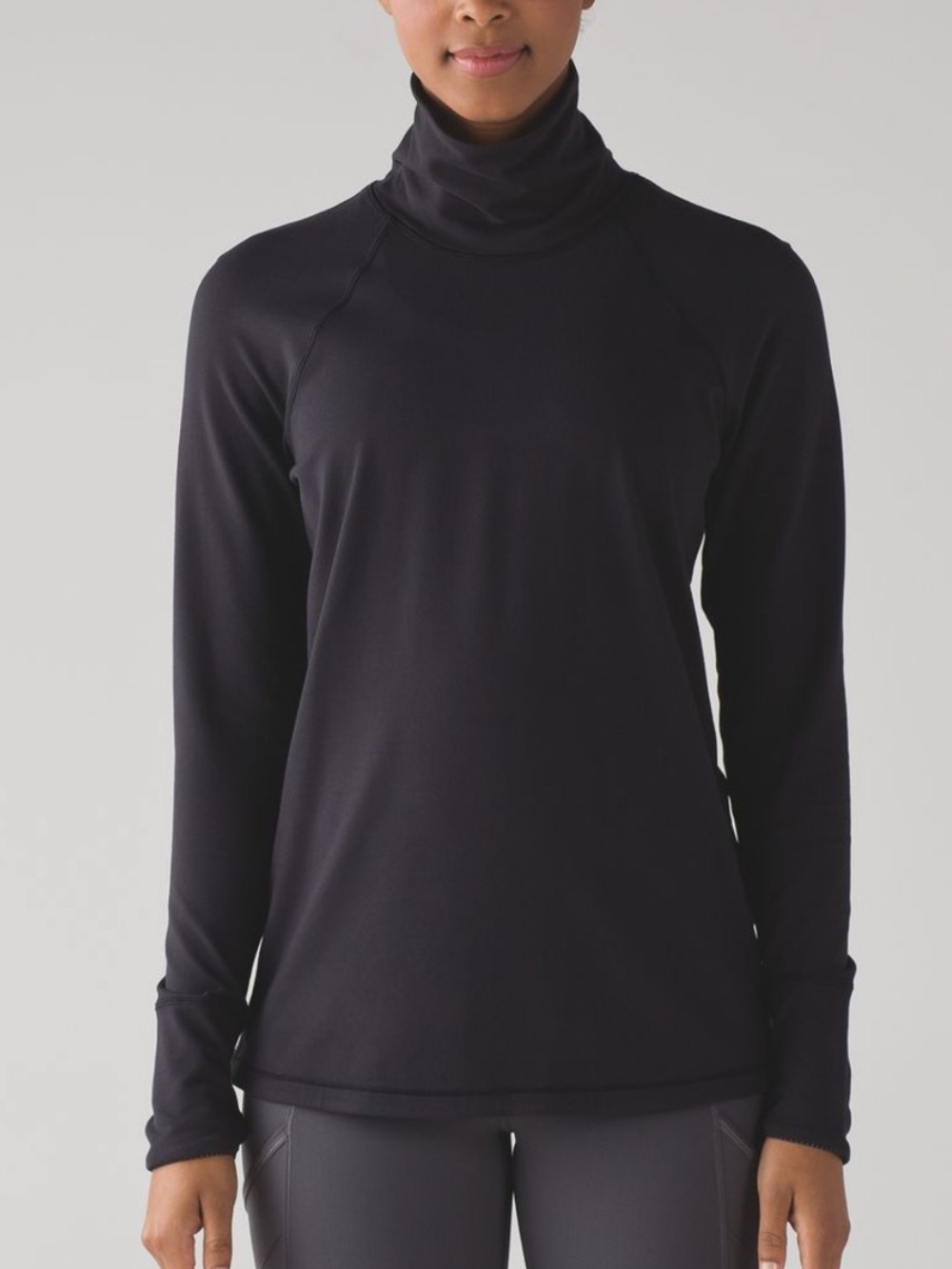 Lululemon Long Sleeve Turtleneck - Black, Size 4